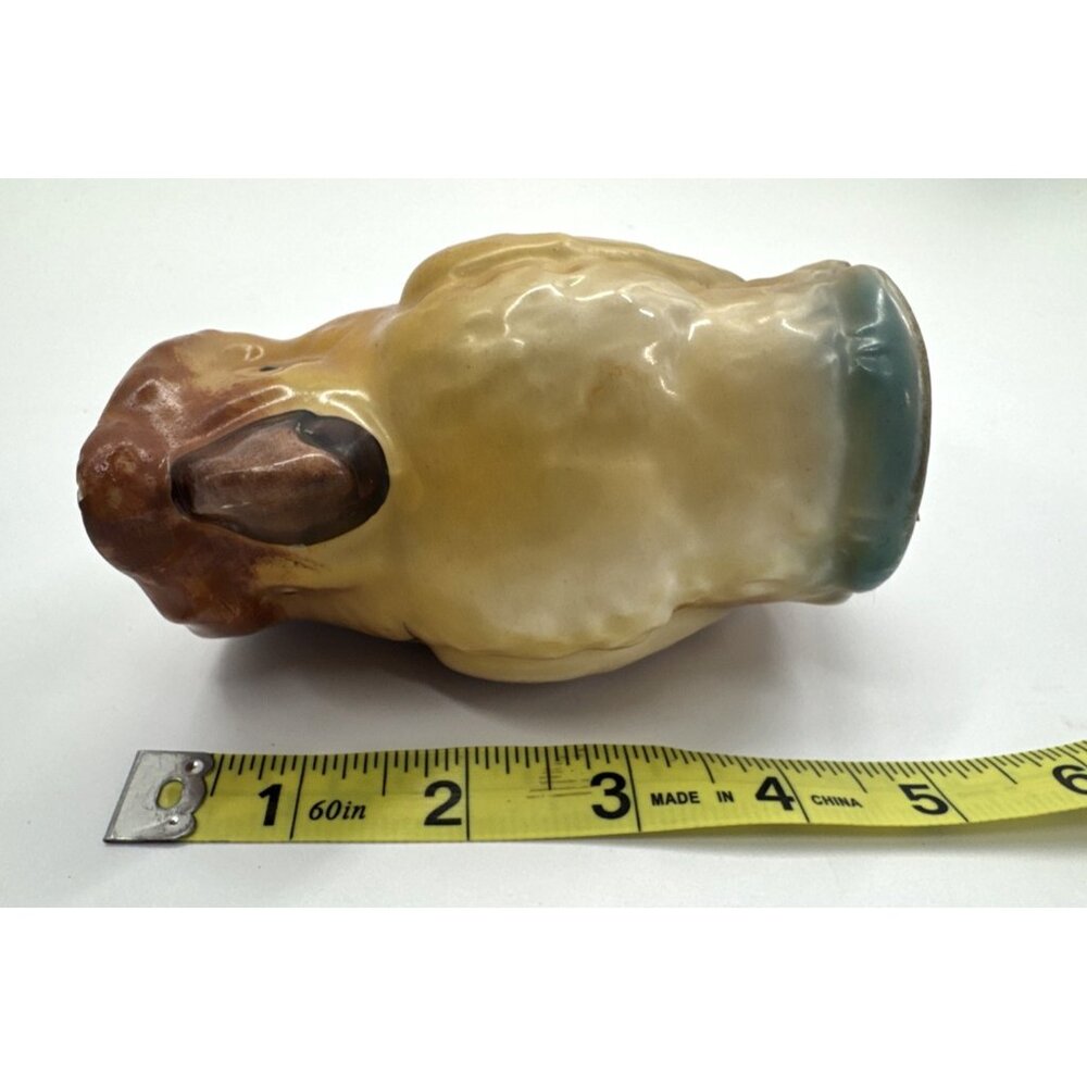 Vintage 30s Parrot Creamer Pitcher Czechoslovakia Painted Cockatiel Pottery 5" - Picture 4 of 9
